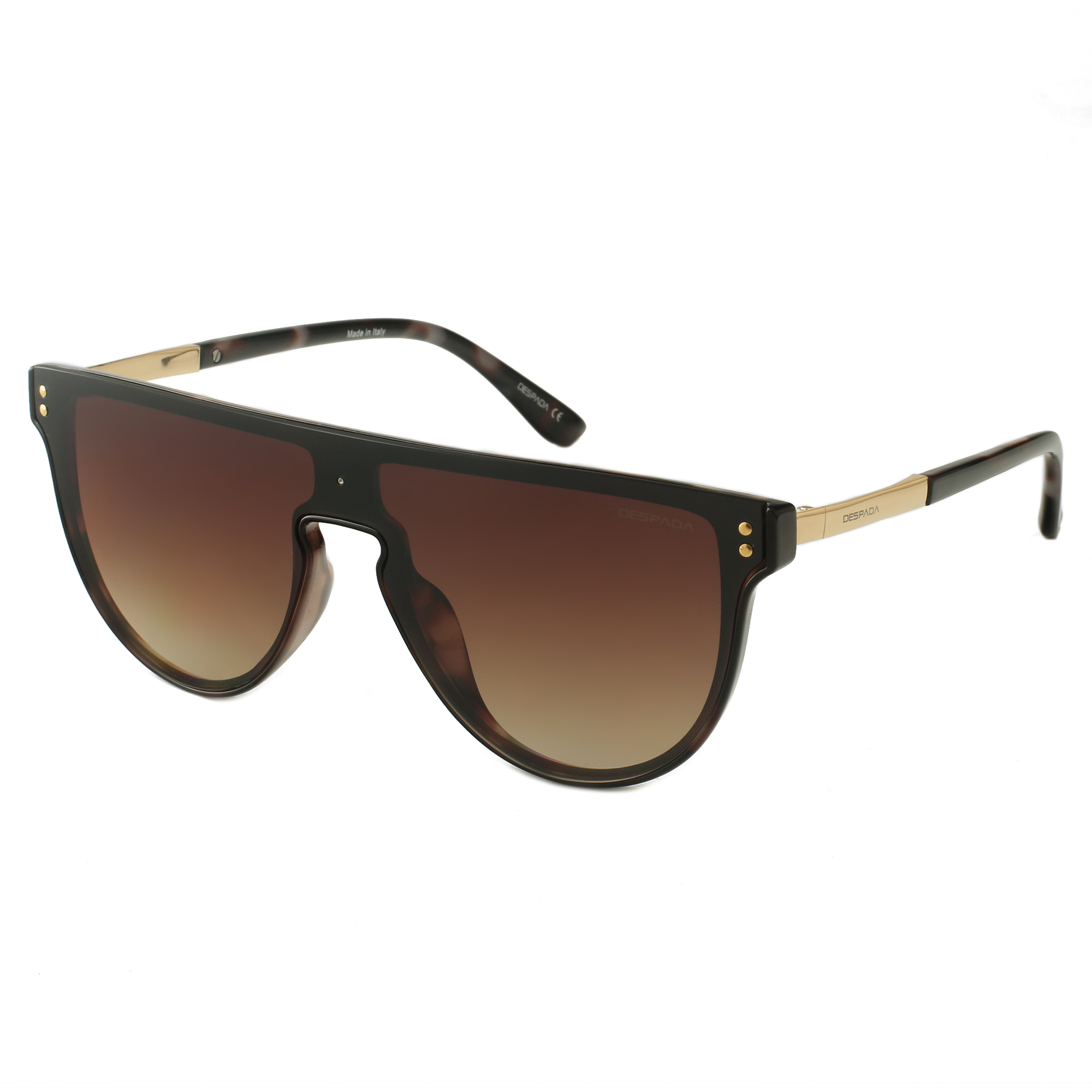 Unisex dark brown sunglasses by Despada model DS 1705 C 3